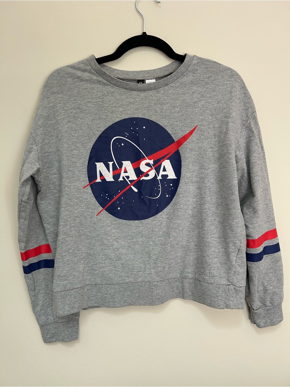 NASA Classic Sweatshirt with Red and Blue Stripes